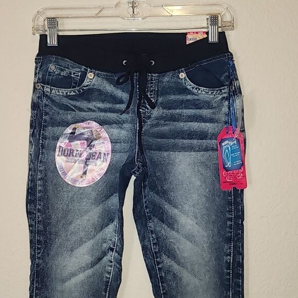 Wall Flower stonewash slim pullon Jeans - Picture 2 of 9